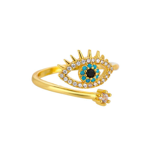 Icy Evil Eye Ring