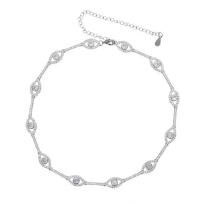 Evil Eye Crystal Choker